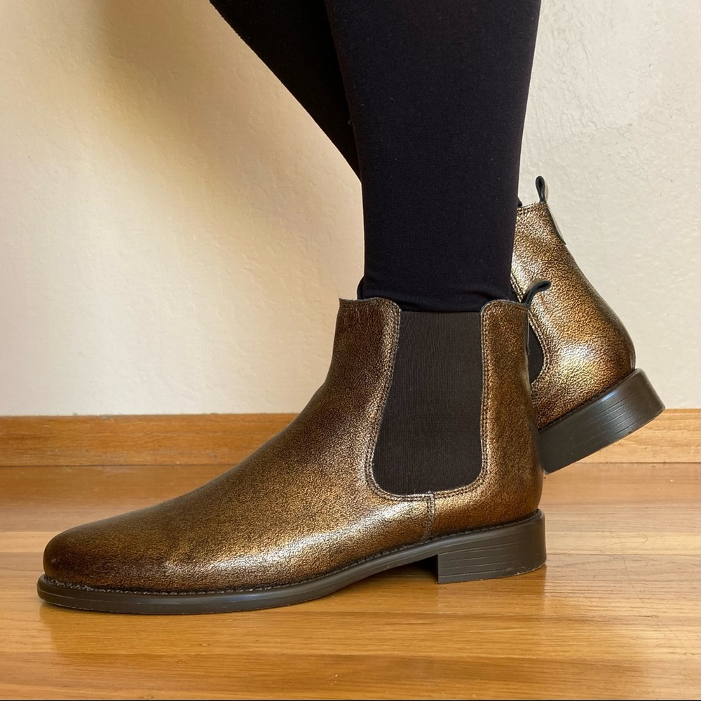 Golden Ankle Boots For The Holidays View 4